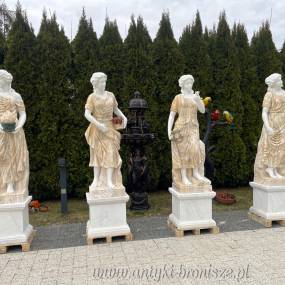 FIGURA Z MARMURU 205 cm PODSTAWA kobieta marmur