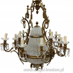 UNIKATOWA LAMPA KRYSZTAŁOWA -ŻYRANDOL PAŁACOWY