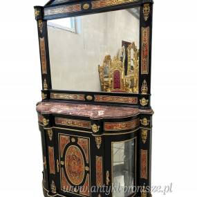 Pałacowa stylowa francuska- konsola lustrem -BOULLE 220 CM