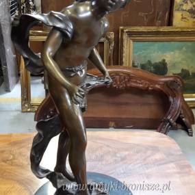Louis Moreau (1793-1873) rzezbiarz z Dijon- Figura z brazu "Mlodzieniec"  - 1891
