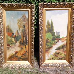 Para obrazow ONP "Pejzaze" - podpisane L. DUBOIS - poz. 2882