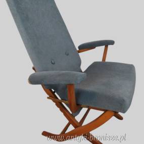 Fotel regulowany Polyconfort, model Poly-X skandynawski styl Francja lata 70te
