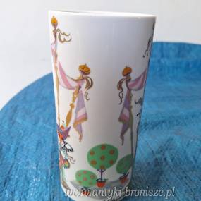 Rosenthal - Bjørn Wiinblad - "Commedia dell'arte" wazon z porcelany - poz. 7109