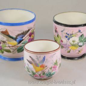 donice z porcelany w kwiaty, XIXw. - poz. 6456