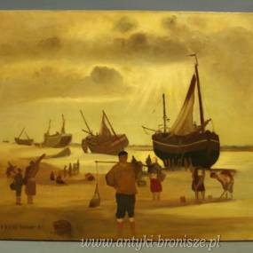 ONP - "Kutry rybackie", podpisany BERCK GODART i datowany 1917 - poz. 5777