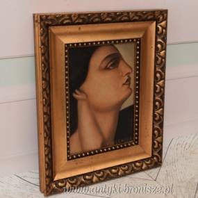 TAMARA De Łempicka - Portret Kobiety - Prezent - Obraz Olejny Złota Rama