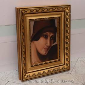 TAMARA De Łempicka - Dama w Kapeluszu - Kobieta - Prezent - Obraz Olejny