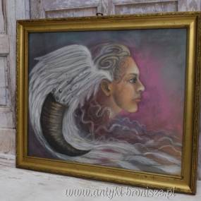 Tamara De Łempicka - Portret Kobiety - Stara Pastel - Unikalny Obraz