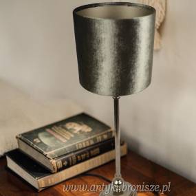 WYPRZEDAŻ Lampa chromowana L&L Collections Holandia lata 80/90te abażur nowy wys.54/71cm