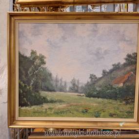 ONP - "Pejzaz" podpisany L.Lecrenier rozm.: 38 x 45 cm - poz. 7040