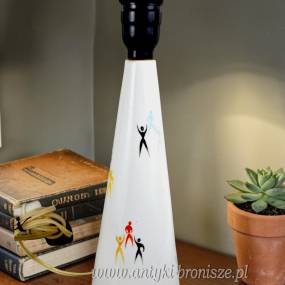 WYPRZEDAŻ New look lampa stołowa porcelana Hollohaza pikasy lata 60te