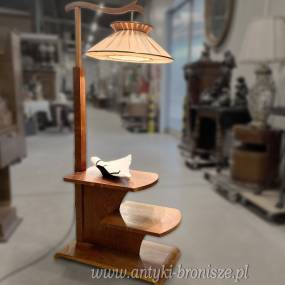 Lampa podłogowa z półkami w stylu art déco – Polska, lata 20.–30. XX wieku