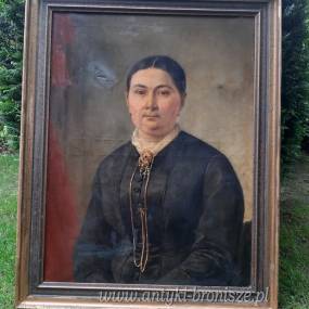 OKAZJA-WYPRZEDAZ !!! ONP "Portret damy" XIX w. - poz. 6452